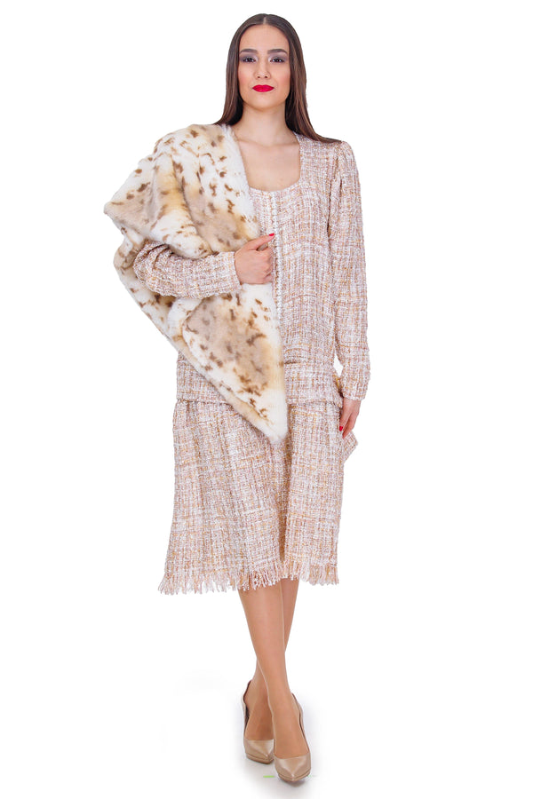 Rochie lana cu nasturi perle  Liza Panait Liza Panait Online Boutique